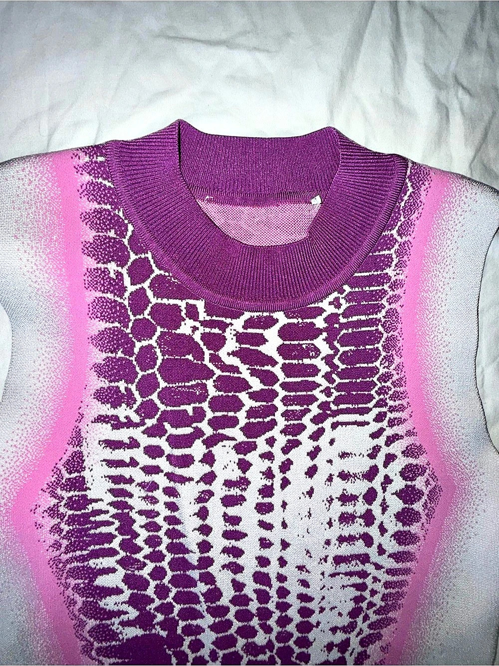 PH5 Brooklyn Wavy Asymmetric Dress Purple Knit No Tags - Picture 3 of 14